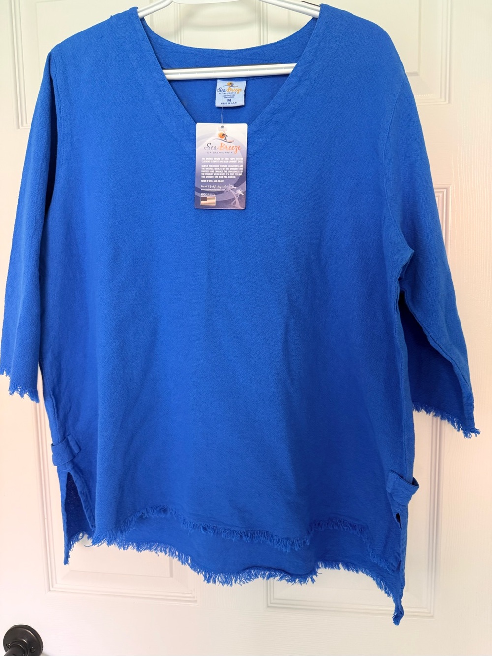 Ladies Turquoise Sea Breeze of California top